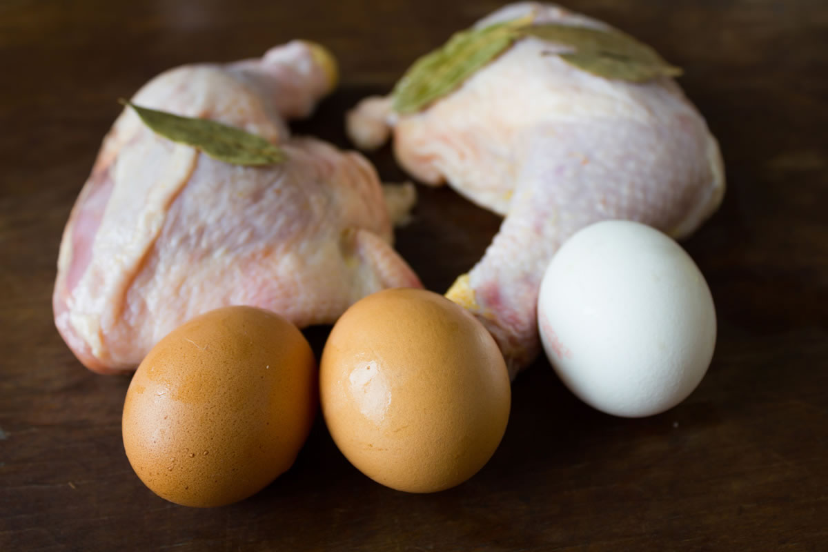 jajka i udka z kurczaka